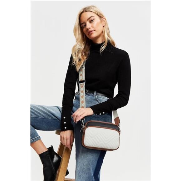 Crossbody Bags for Women Vegan Leather Purses Quilted Shoulder - Picture 2 of 6